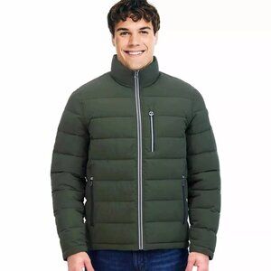 Nautica Men’s Green Quilted Stretch Puffer Jacket NEW